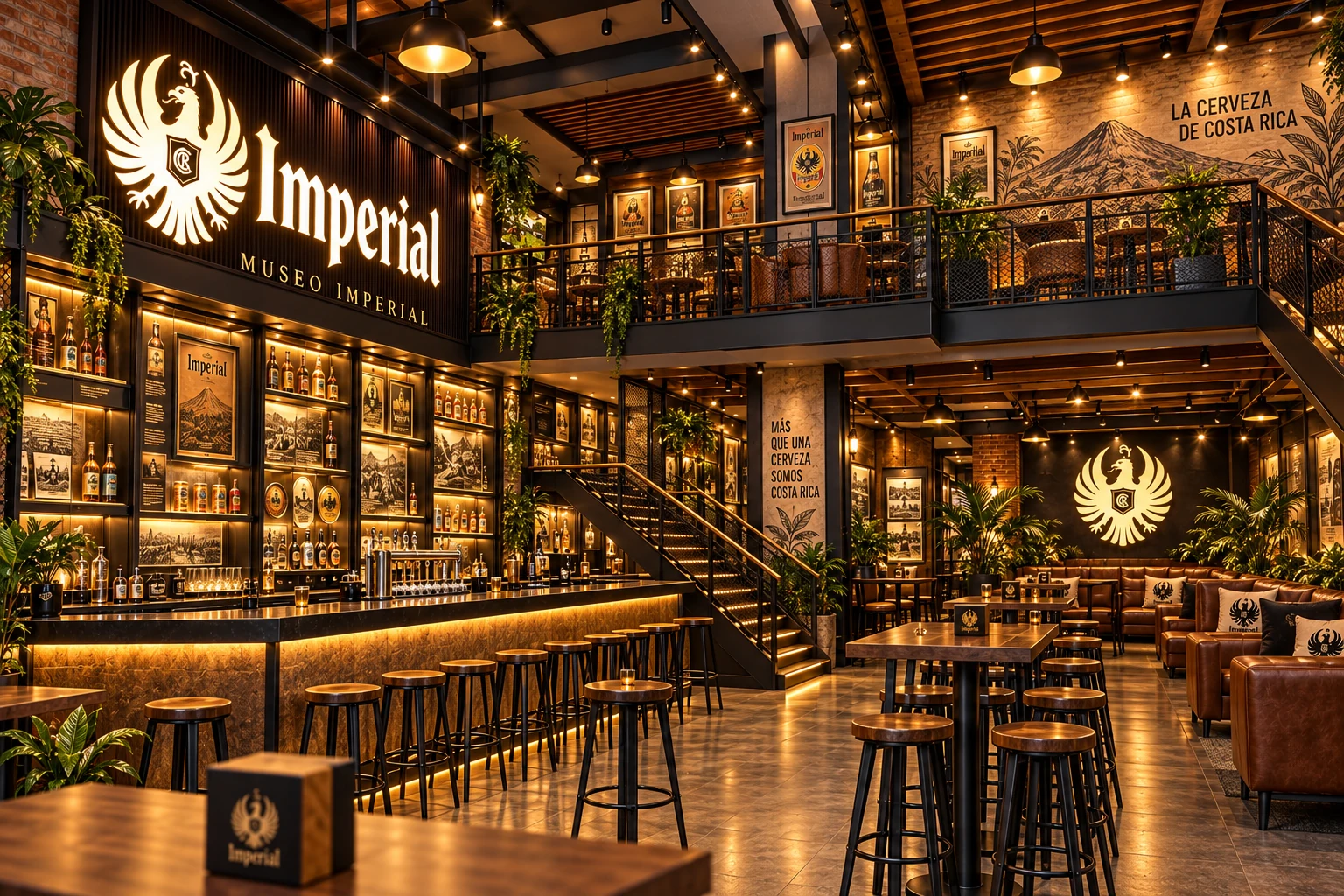 Architectural render of the proposed museum bar and lounge